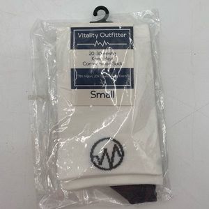 COMPRESSION SOCKS | Medical 20-30 mmhg 2 Pairs Small White & Light Blue